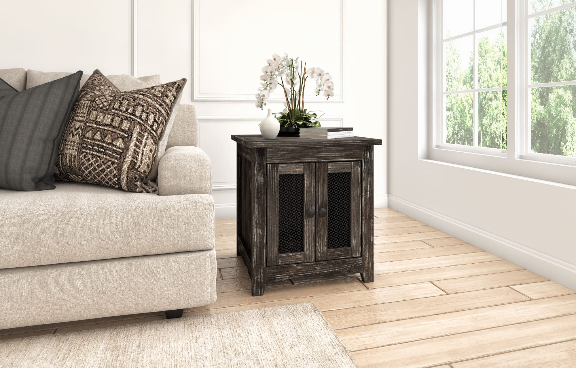 29. 3D Render of Barnwood Side Table